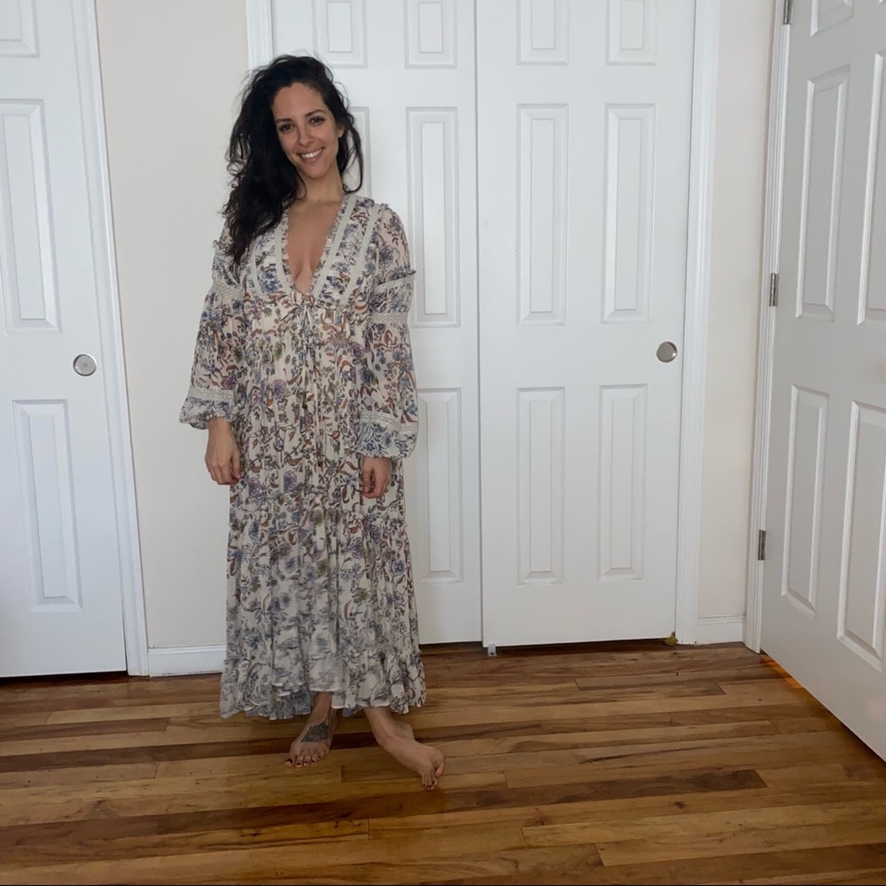 NWT Free People Floral Maxi Dress size XS
